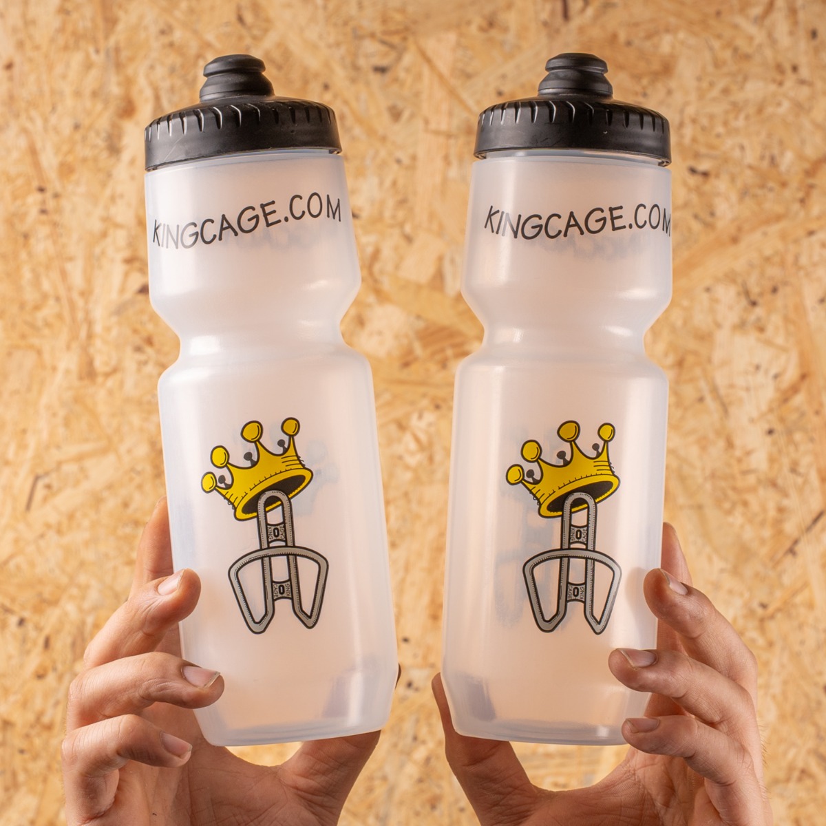 *KING CAGE* purist black fixy cap bottle (clear/black)