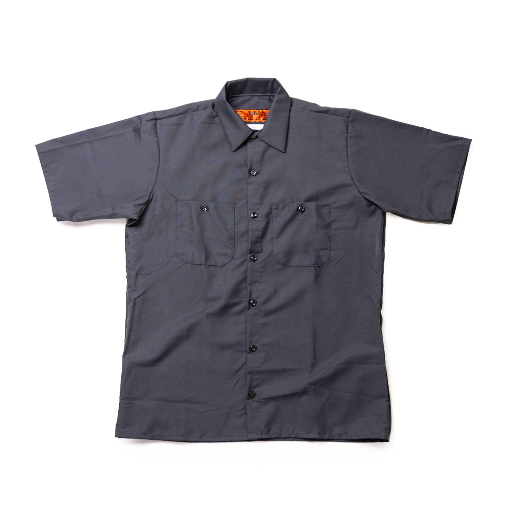 *BLUE LUG* box cut mechanic short sleeve shirt (gray)
