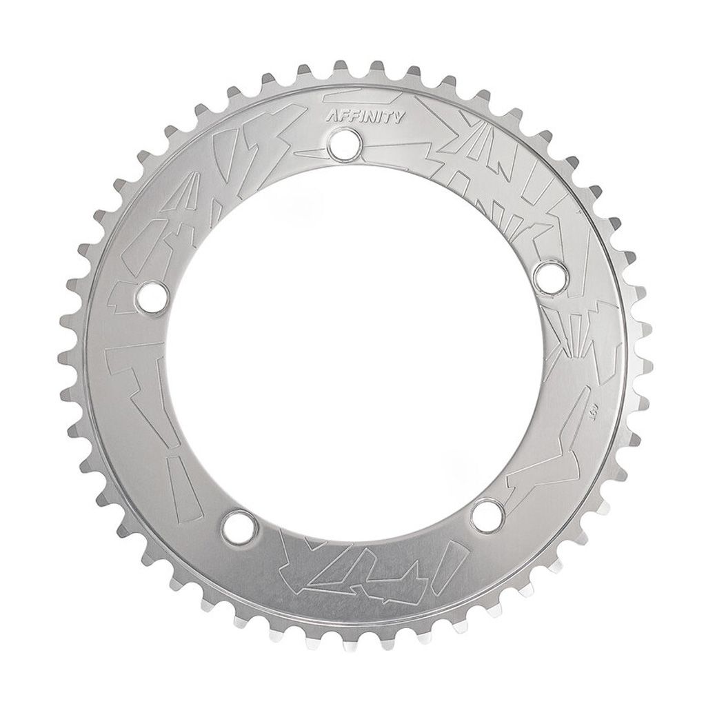 SALE定番人気[未使用] 送料無料 Affinity Cycles Pro Chainring 49T Silver アフィニティ チェーンリング シルバー chain ring PCD144 厚歯 チェーンリング