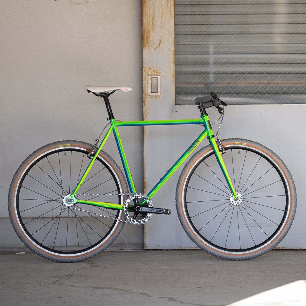 *MASH* steel frame set (neon blue/green fade)