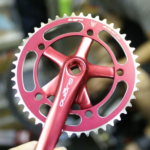 SUGINO* mc130 chainring (red) - BLUE LUG GLOBAL ONLINE STORE