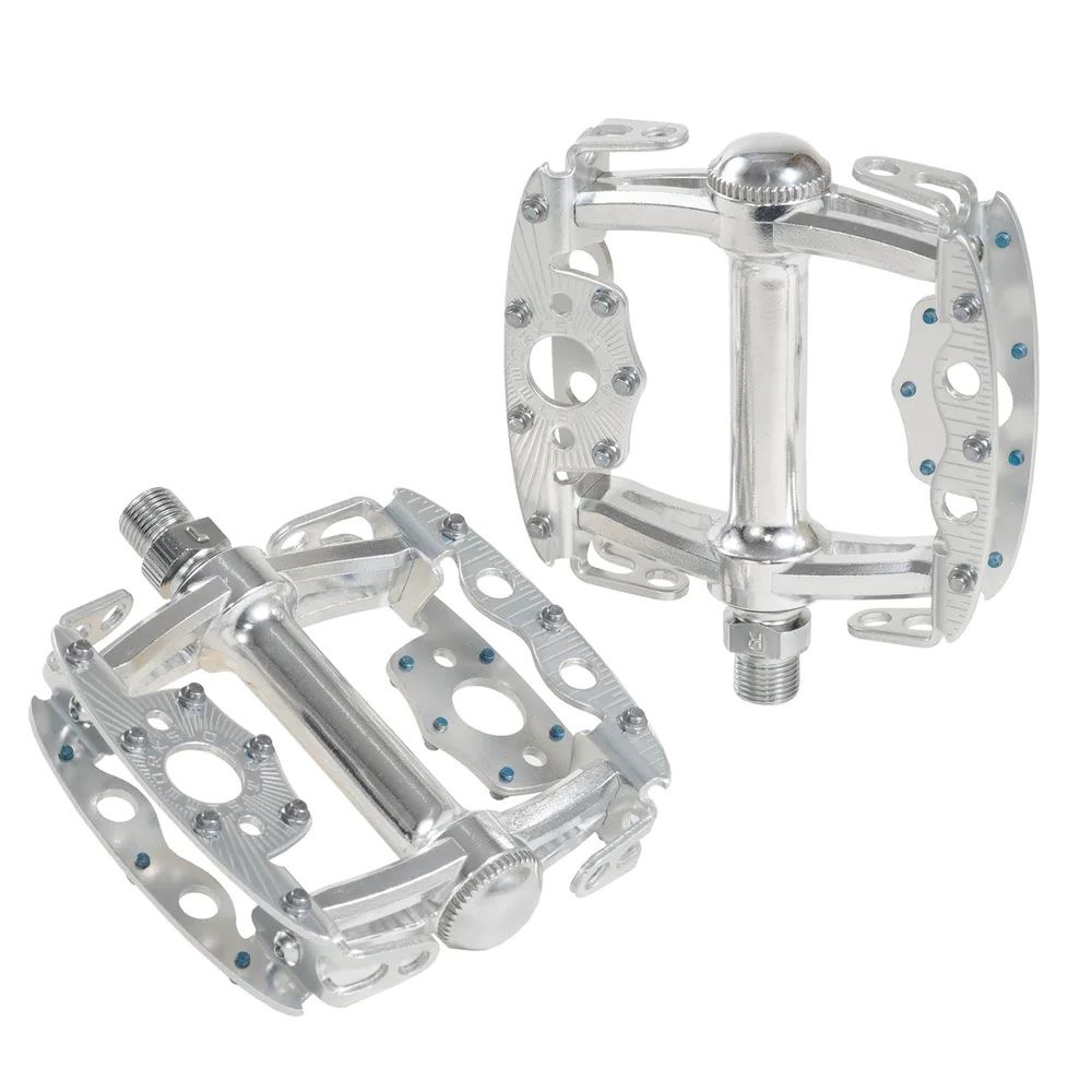 Silver hot sale bike pedals