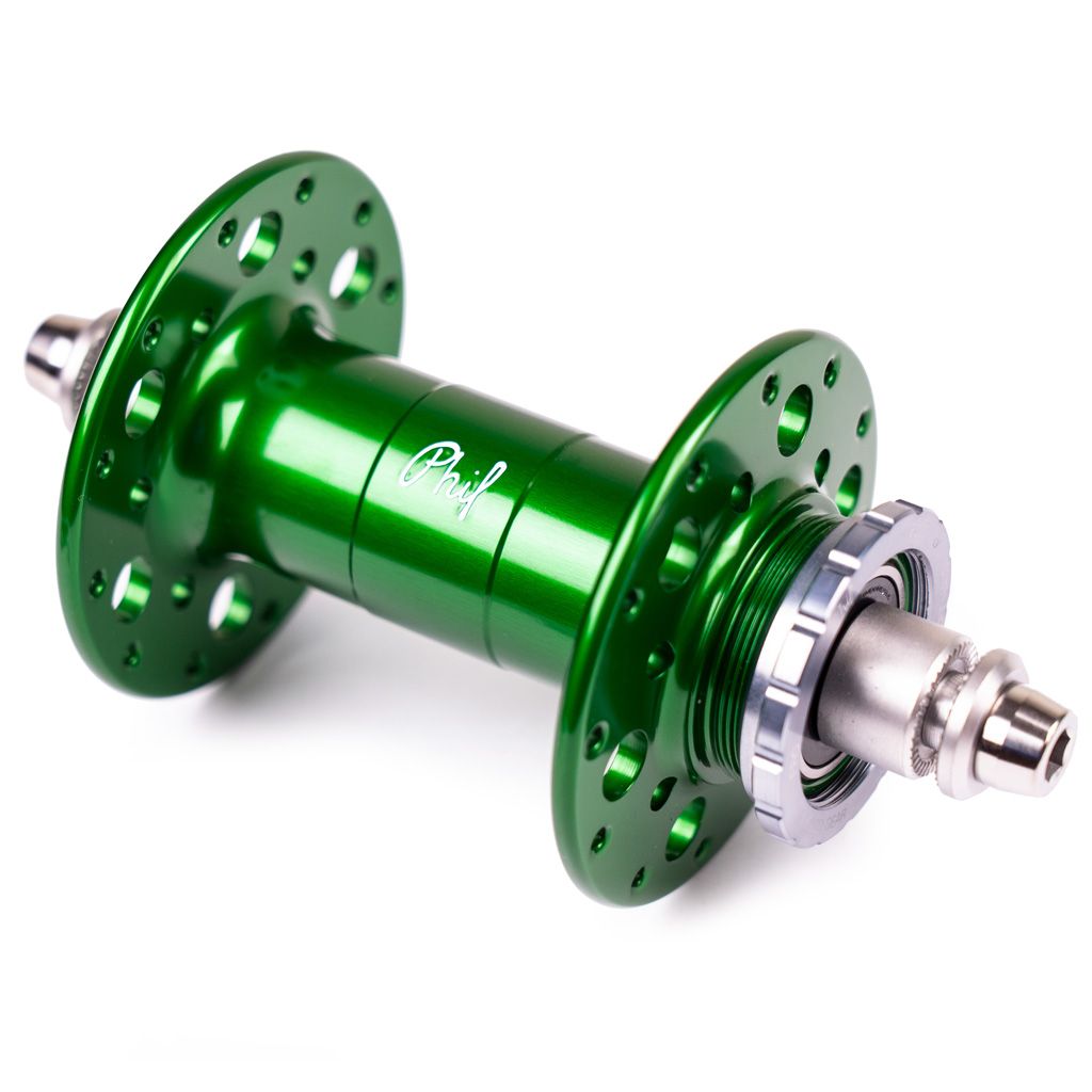 PHILWOOD* Pro high flange track hub rear (green) - BLUE LUG GLOBAL