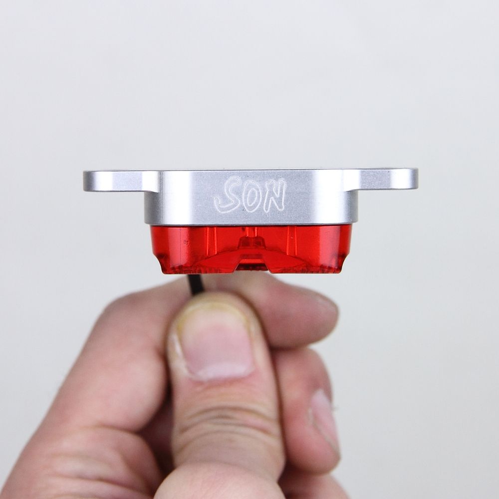 SON NABENDYNAMO* rear light rack mount (silver) - BLUE LUG