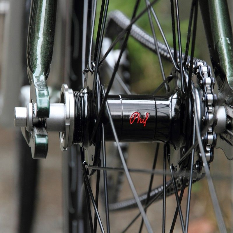 PHILWOOD* high flange track hub rear (pink/double cog