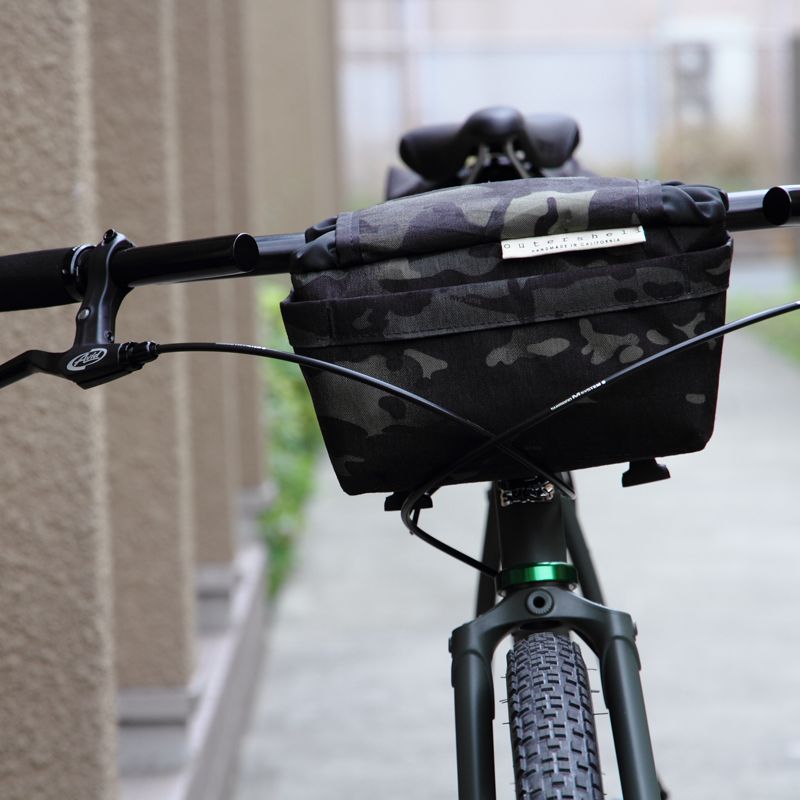 *OUTER SHELL ADVENTURE* drawcord handlebar bag (leopard）