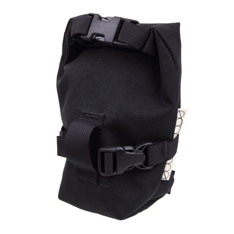 OUTER SHELL ADVENTURE* rolltop saddlebag (blacked out) - BLUE LUG