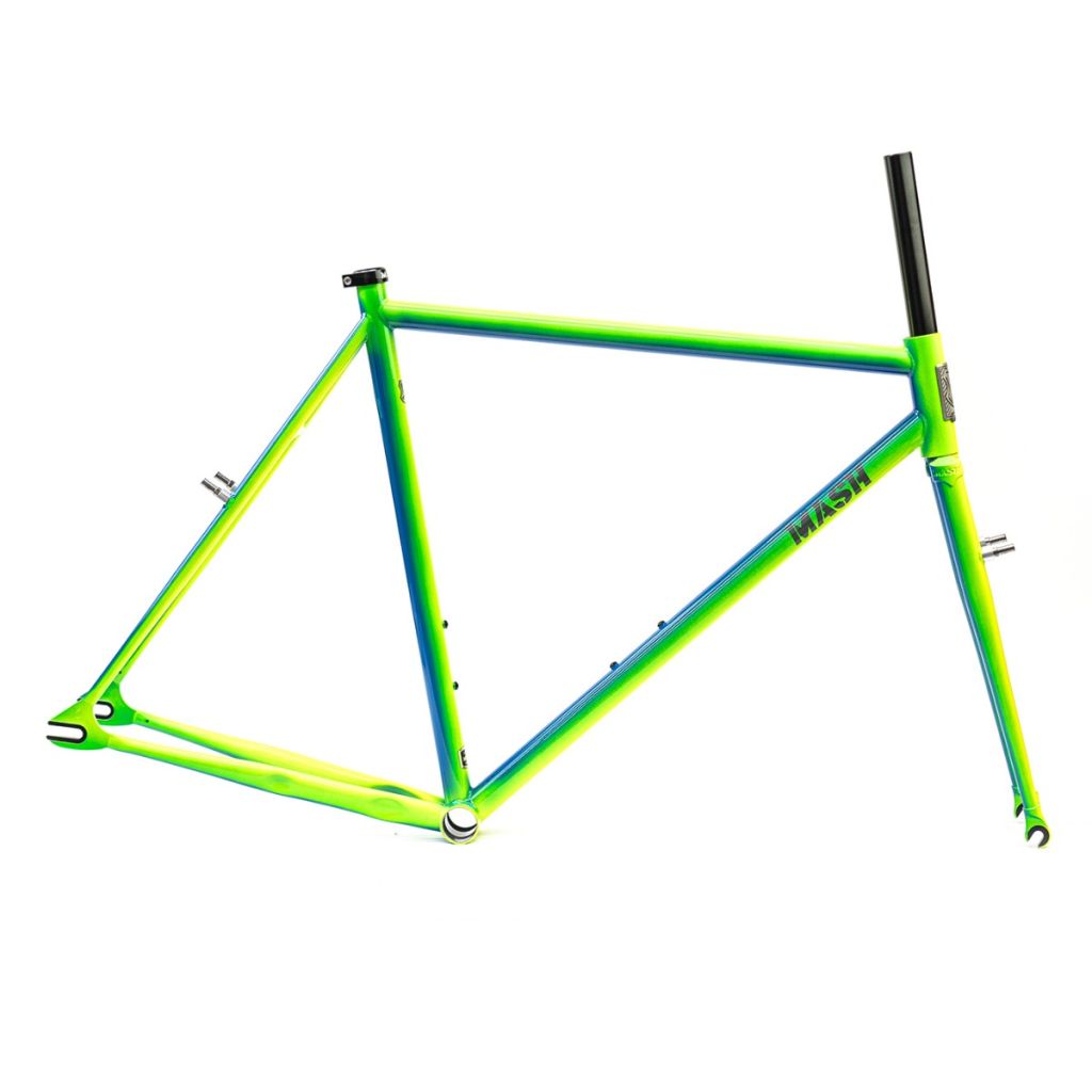 *MASH* steel frame set (neon blue/green fade)