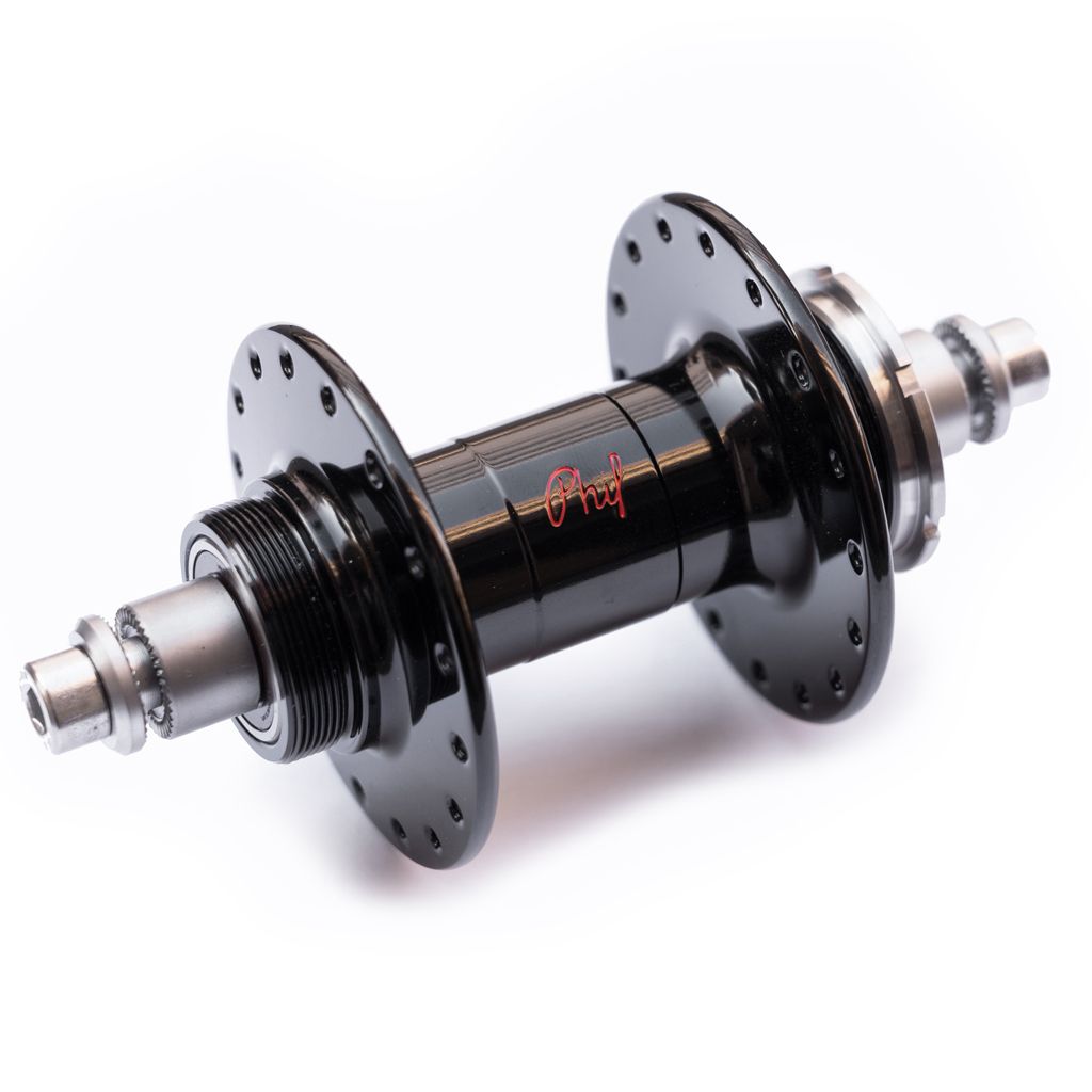 *PHILWOOD* high flange track hub rear (black/fix&free)