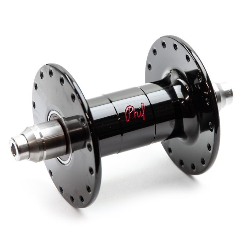 *PHILWOOD* high flange track hub front (black)