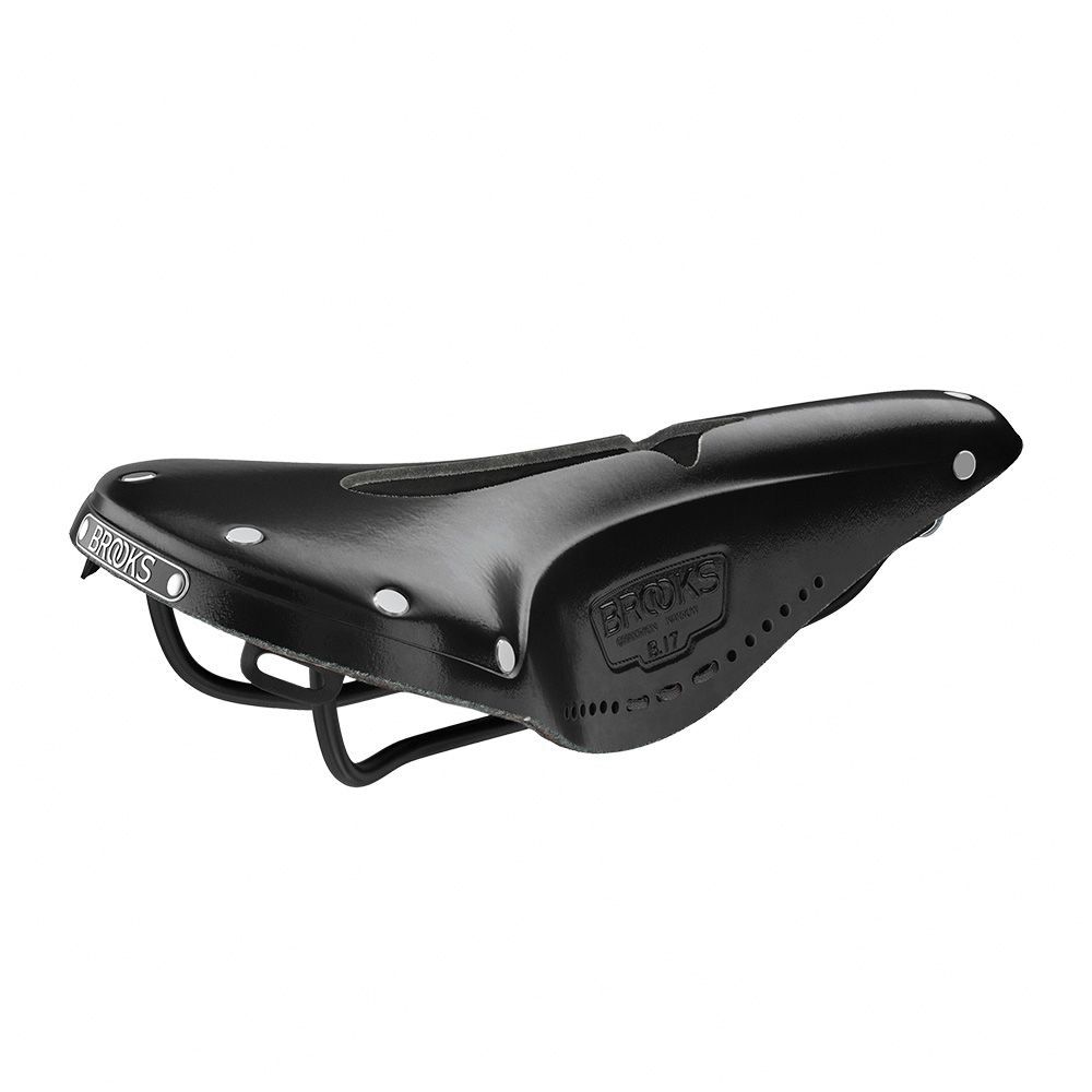 *BROOKS* b17 narrow carved (black)