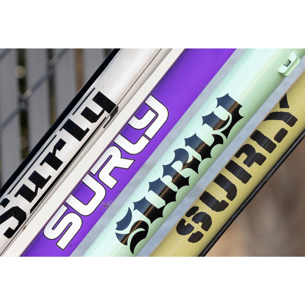Surly Cross Check Frame Decal Set - White, with Scissors - Modern Bike