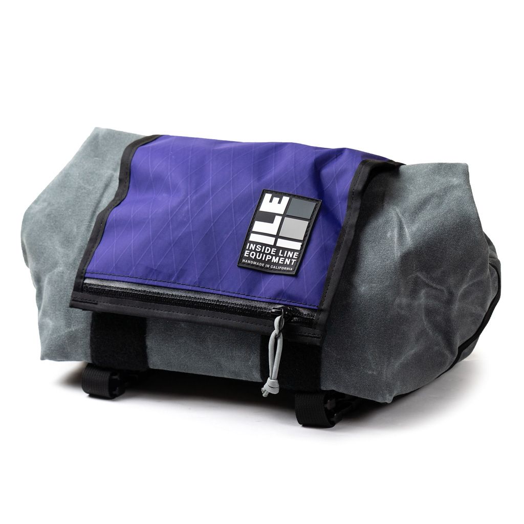 *ILE* porteur rack bag small (waxed grey/x-pac purple)