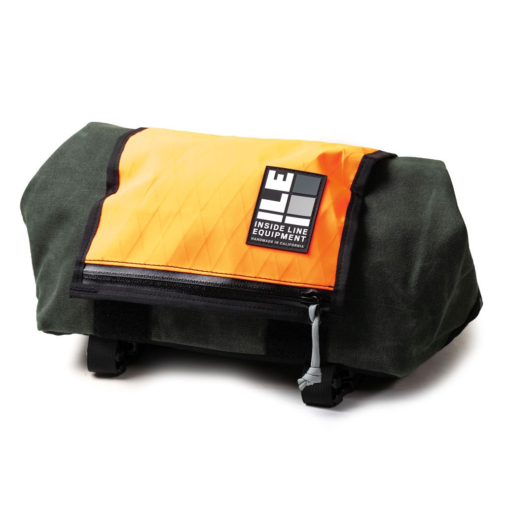 *ILE* porteur rack bag small (waxed forest/x-pac blaze)