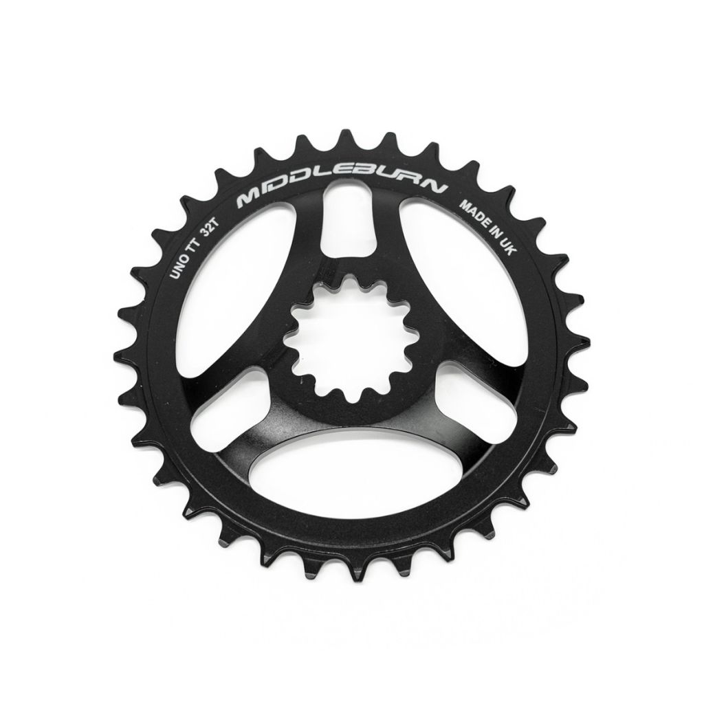 MIDDLEBURN* RS8/RS7 X-type uno chainring (black) - BLUE LUG