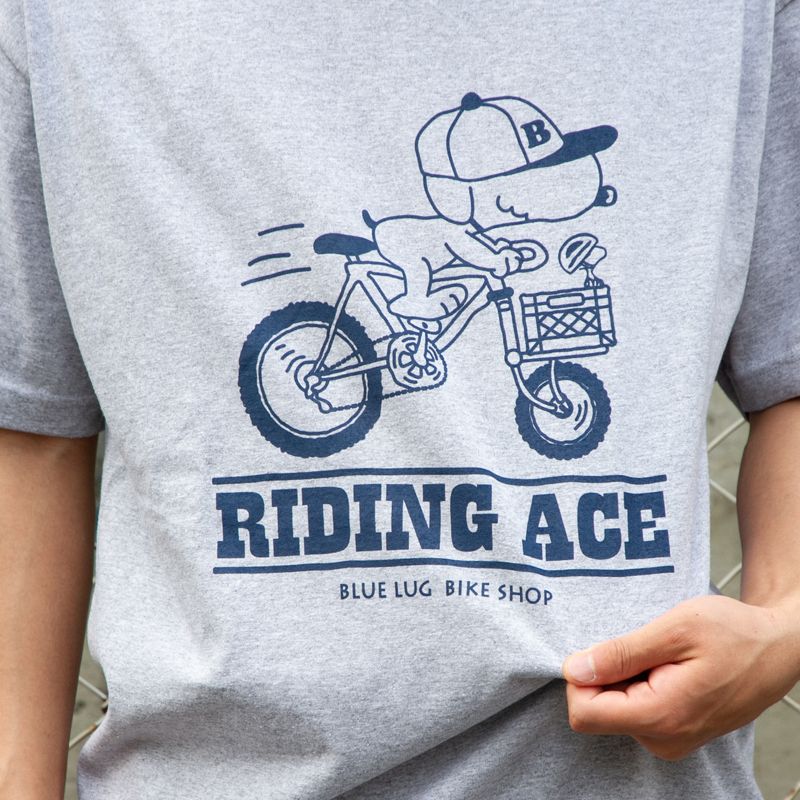 *BLUE LUG* riding ace t-shirt (heather grey)