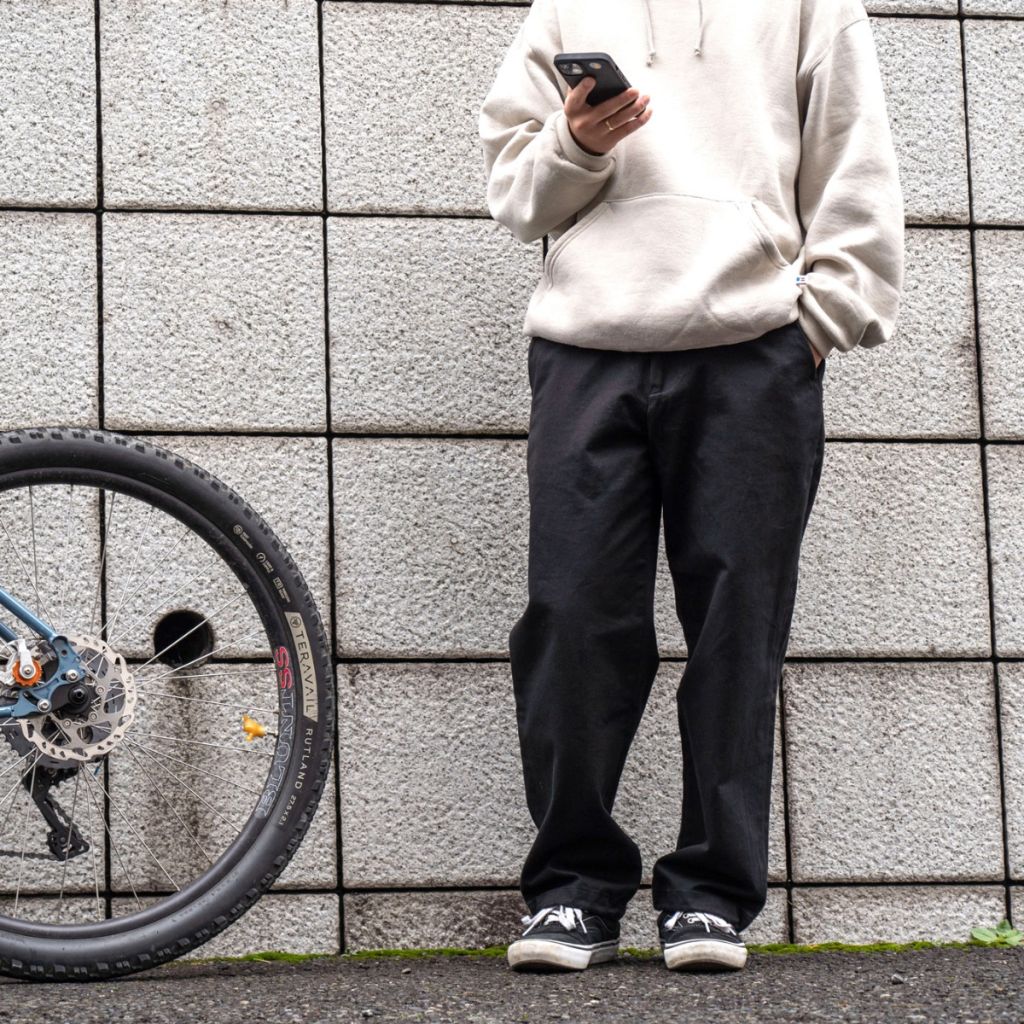 新品未使用品UTSxPWAxBLG BIKE CHINO NAVY Sサイズ-