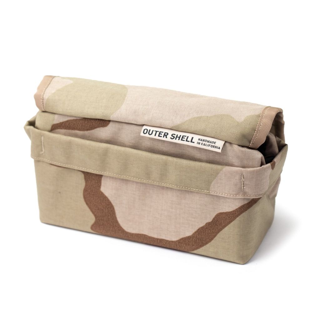 *OUTER SHELL ADVENTURE* drawcord handlebar bag (desert camo）