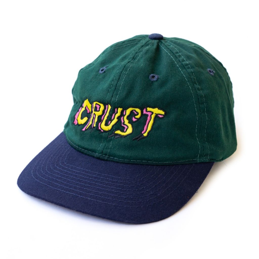 *CRUST BIKES* crust embroidered hat (navy/green)