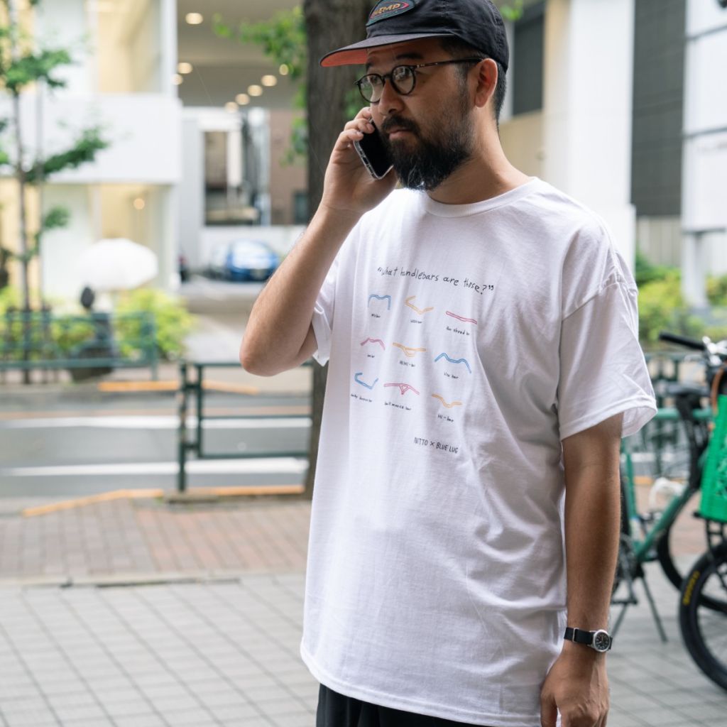 *BLUE LUG* NITTO handlebar t-shirt (white)