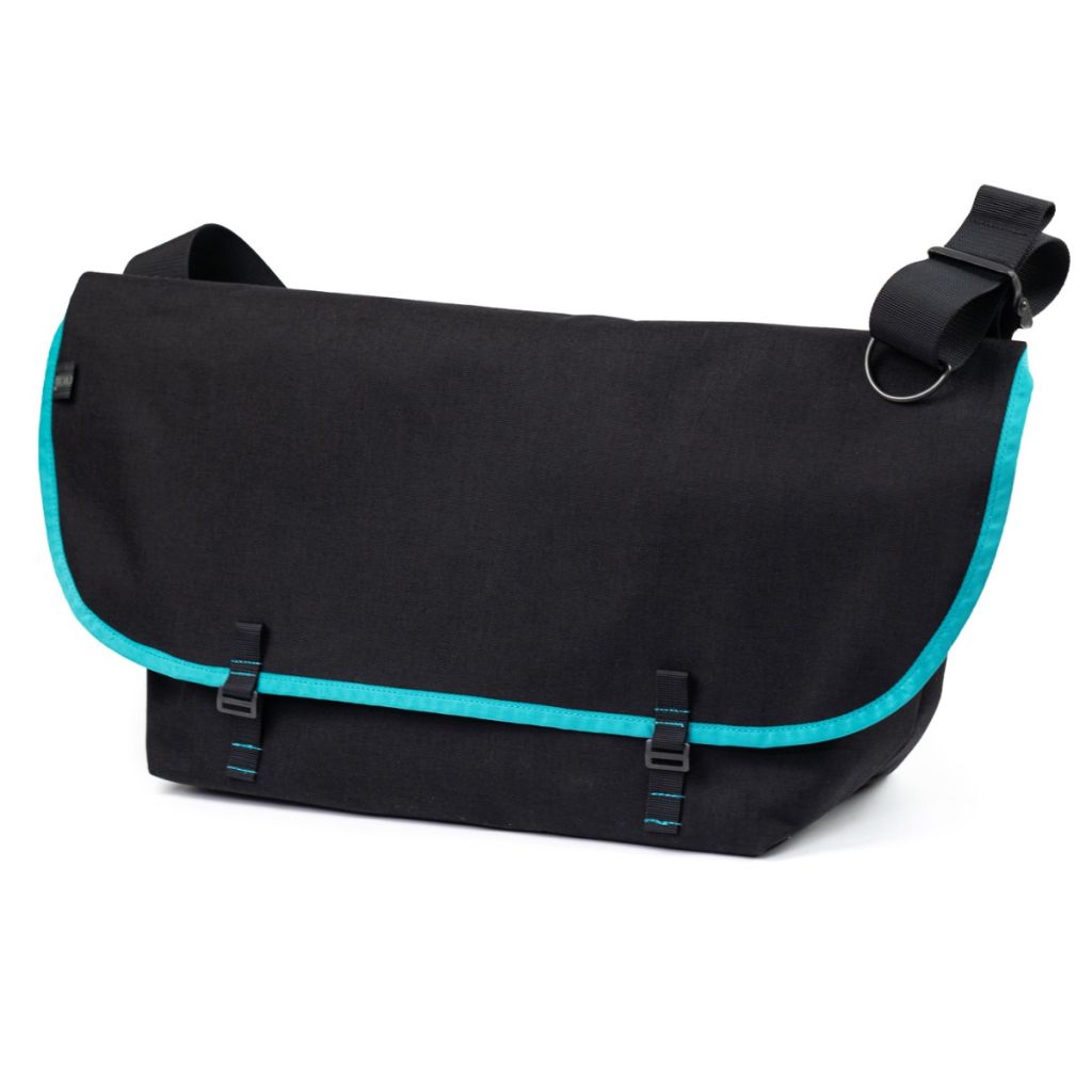 *BLUE LUG* the messenger bag (black/turquoise)