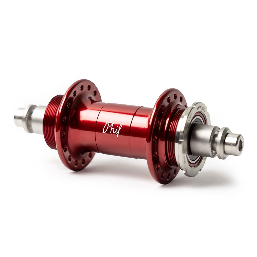 *PHILWOOD* low flange track hub rear (red/fix&free)