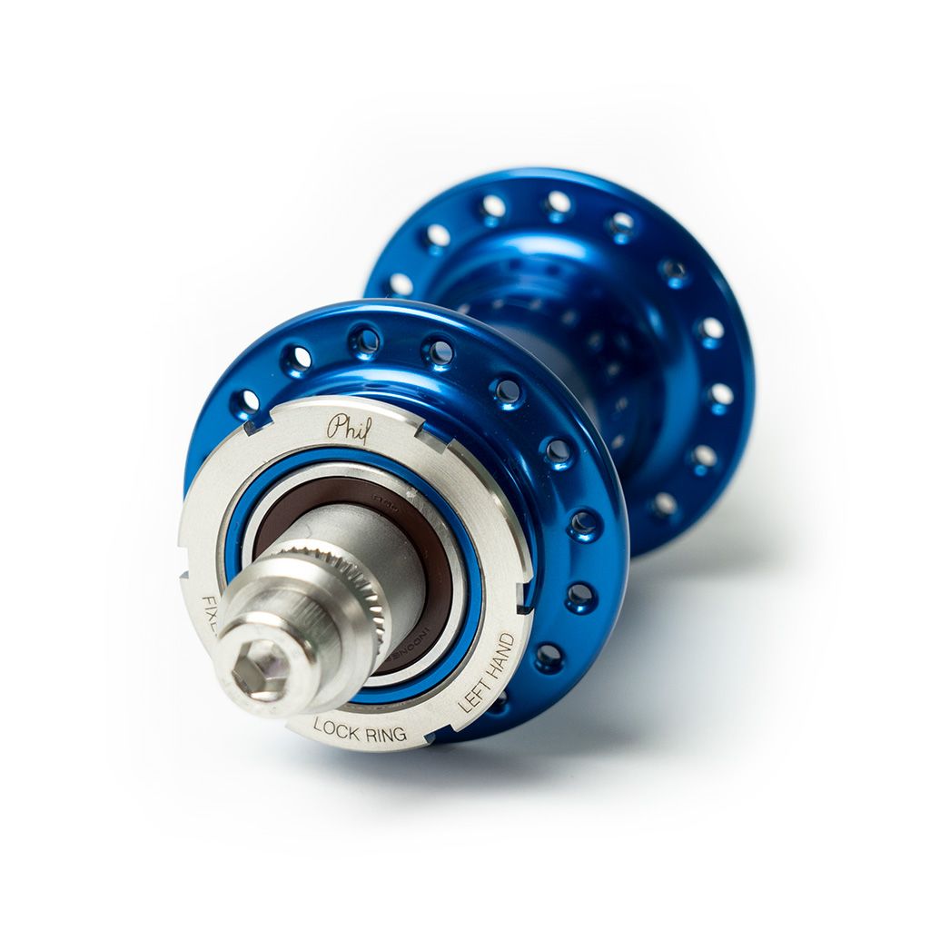 PHILWOOD* low flange track hub rear (blue/fix&free) - BLUE LUG