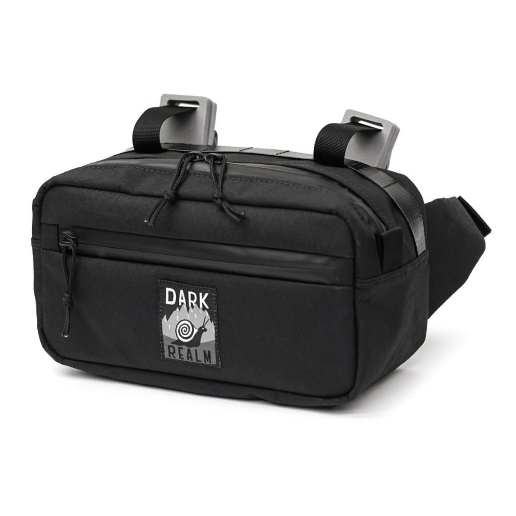 *REALM* dual duty hip/handlebar bag XL (ecopak black) - BLUE