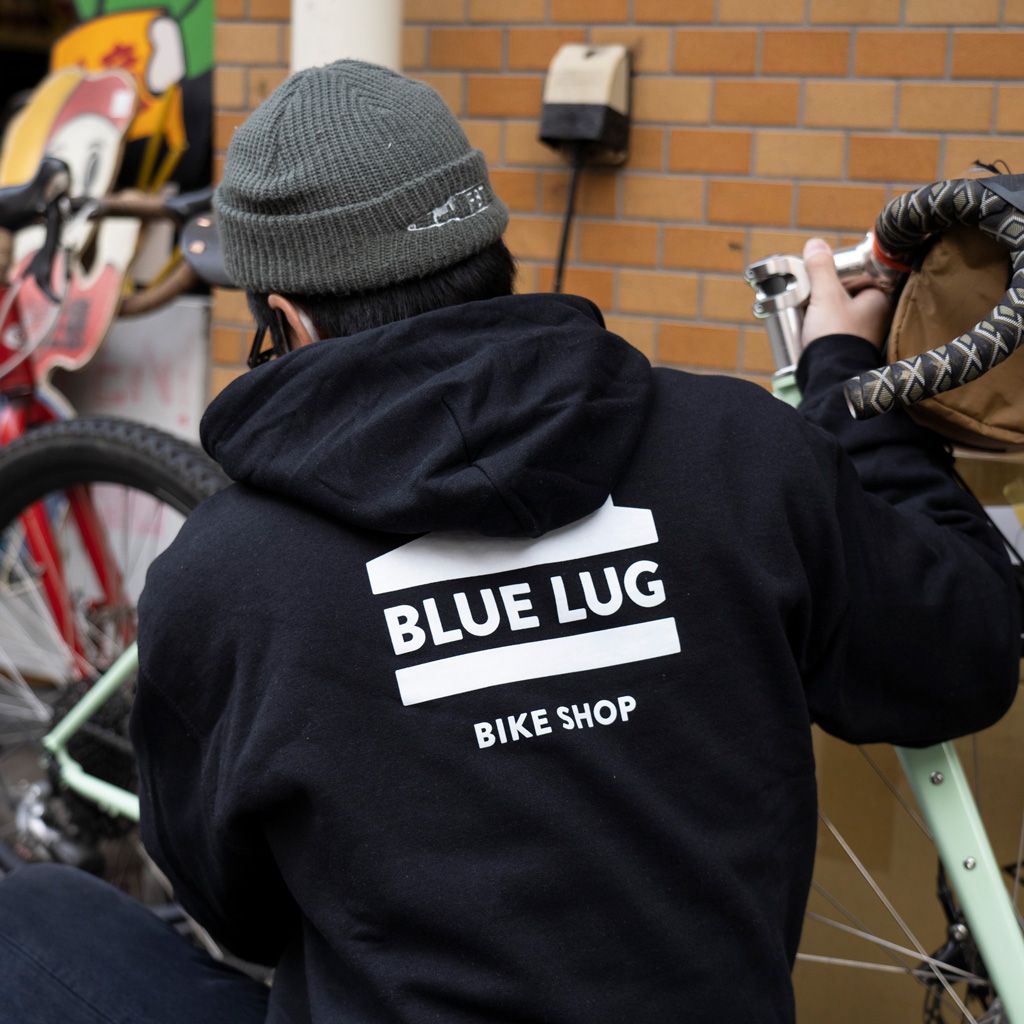 *BLUE LUG* house logo hoodie (black)