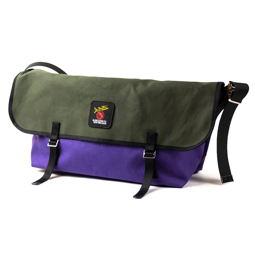 DE MARTINI 3602 messenger bag canvas purple olive