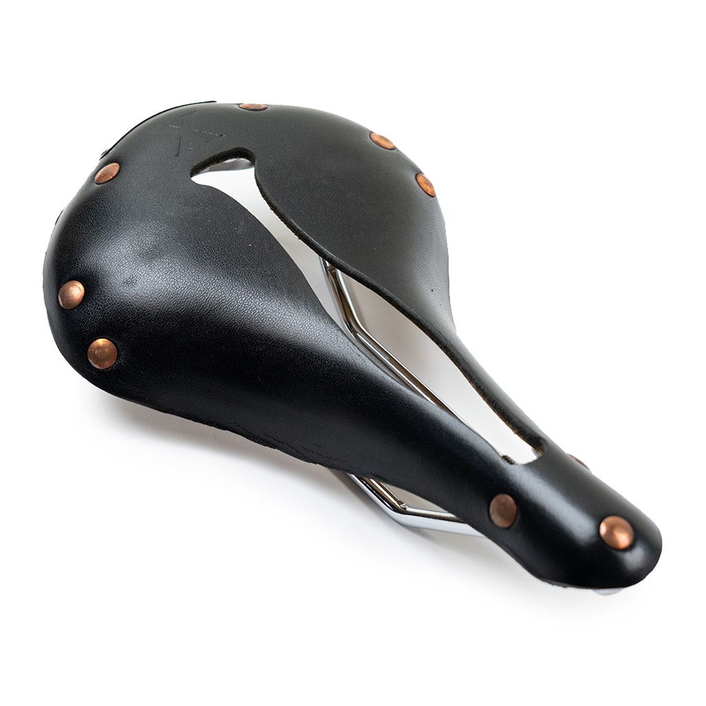 *SELLE ANATOMICA* X1 leather saddle (black) - BLUE LUG