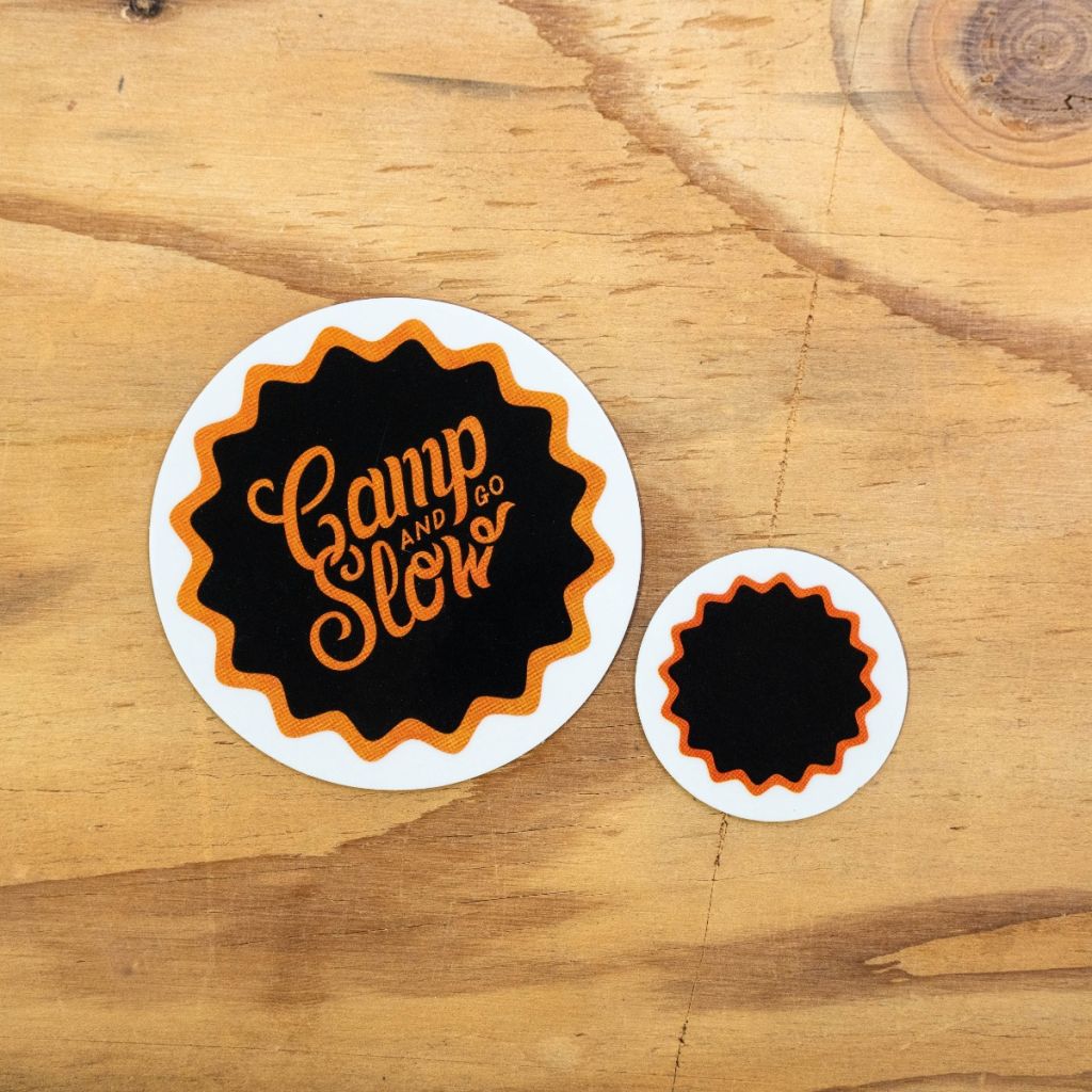 *CAMP AND GO SLOW* patch sticker set