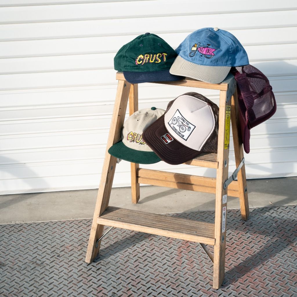 *CRUST BIKES* surfercargo embroidered hat (slate/khaki)