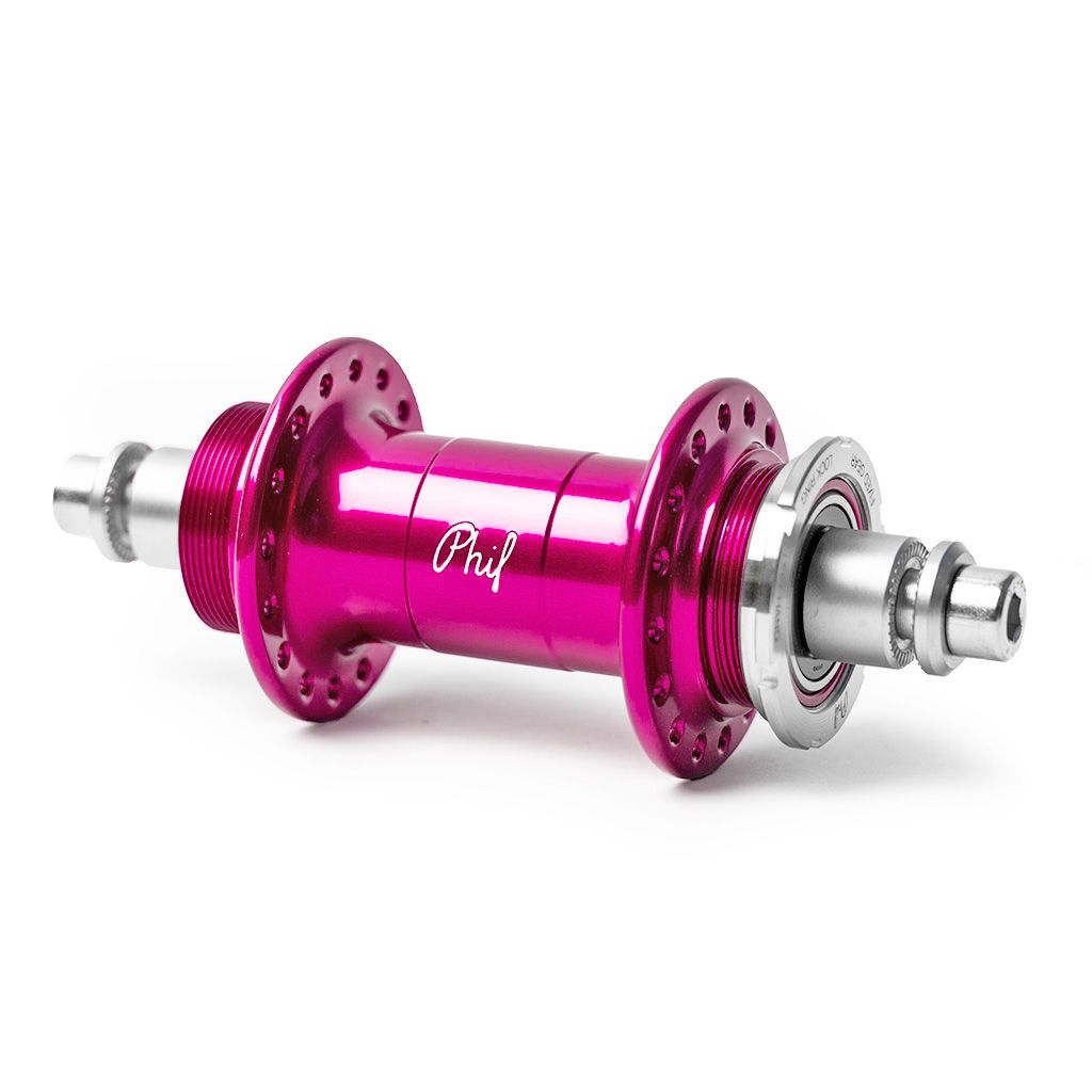 *PHILWOOD* low flange track hub rear (pink/fix&free)