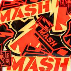 *MASH* sticker pack (neon red/black)