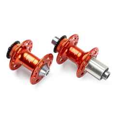 *PHIL WOOD* center lock disc hub set (thru-axle/LTD orange)