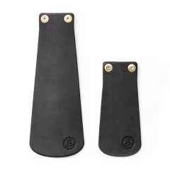 *BERTHOUD* leather mud flap set (black)