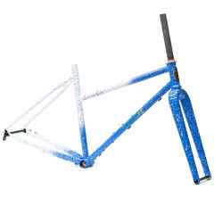 CRUST BIKES* evasion lite frame (blue & white splatter fade
