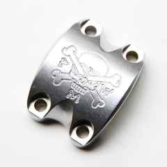 *PARAGON MACHINE WORKS* aluminum front stem plate (silver)