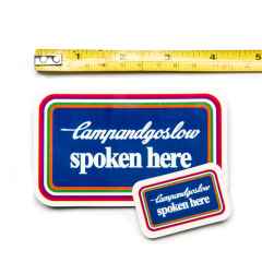*CAMP AND GO SLOW* spoken here sticker pack