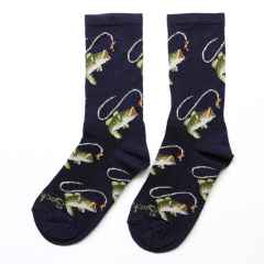 *SOCKGUY* wool crew socks (fish on)