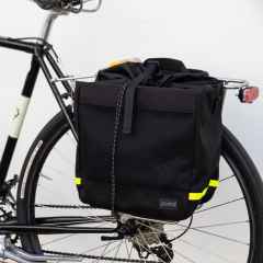 *BLUE LUG* grocery pannier (black/yellow)