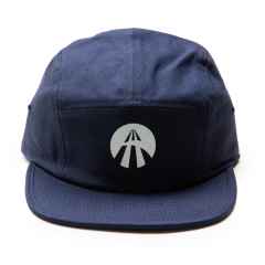 *AFFINITY CYCLES* reflective 5 panel cap (navy)