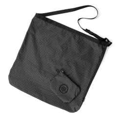 *FAIRWEATHER* packable sacoche (rip black)