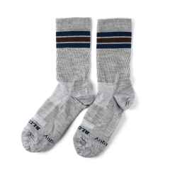 *BLUE LUG×SOCKGUY*  line wool socks (grey/navy)