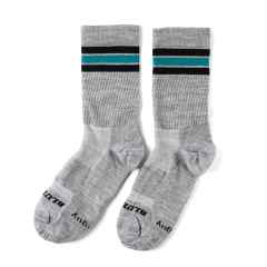 *BLUE LUG×SOCKGUY*  line wool socks (grey/turquoise)