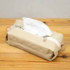 *BLUE LUG* box tissue pouch (wax light beige)