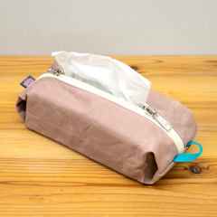 *BLUE LUG* box tissue pouch (wax pink)
