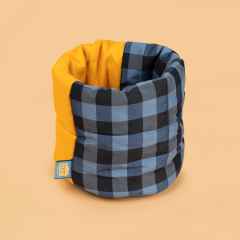 *BLUE LUG* pot pot round (yellow/blue check)