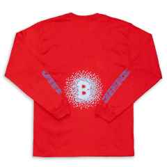 *BLUE LUG* noise long sleeve t-shirt (red)